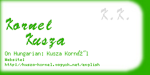 kornel kusza business card